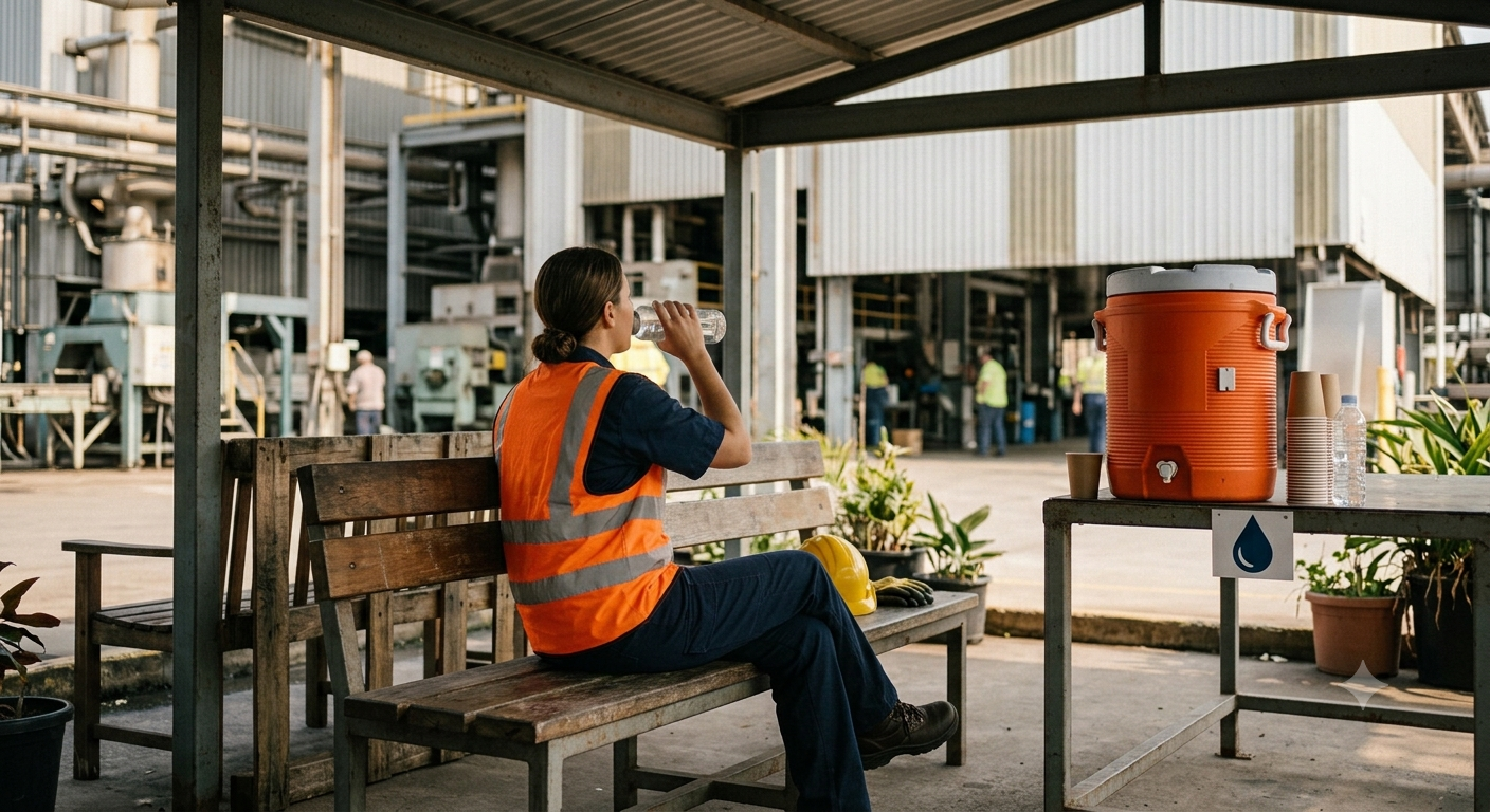 Factory worker wellbeing supported by managed workplace temperature