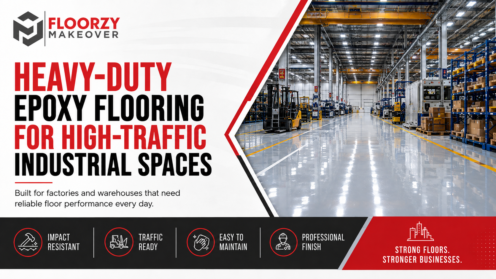 Epoxy flooring and overlay coating solution for industrial facilities by Floorzy