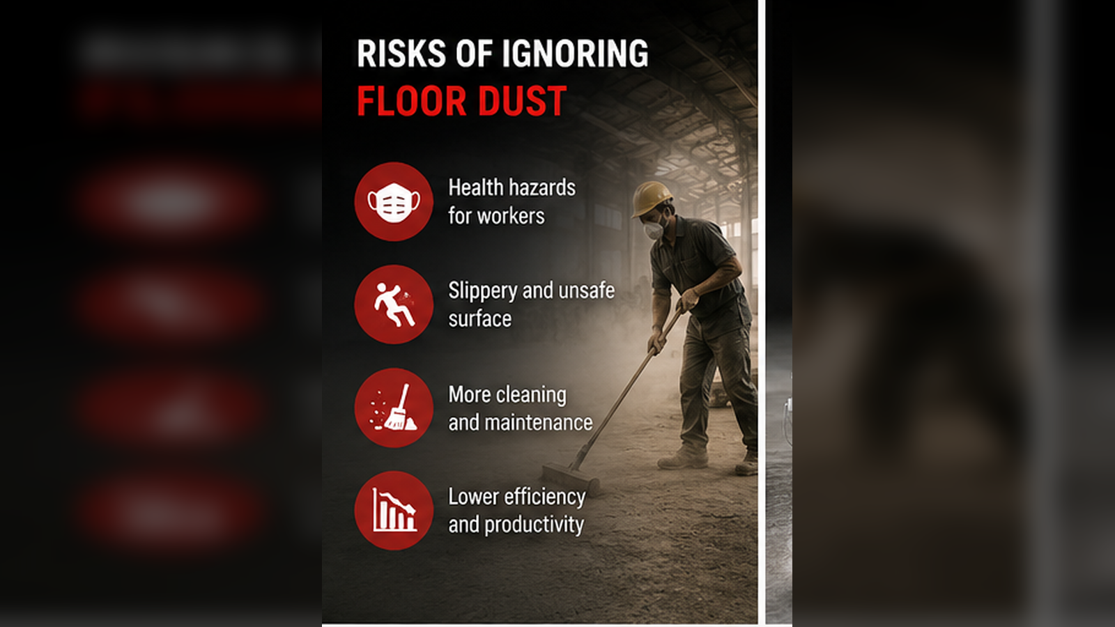 Floorzy factory floor repair system for dusty and worn concrete surfaces