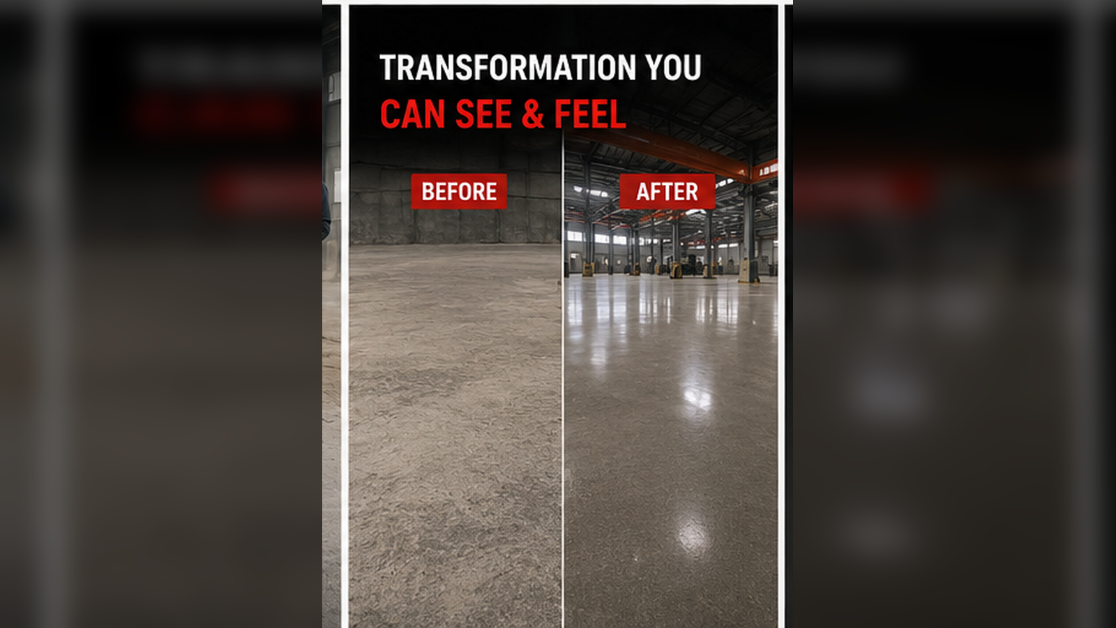 Industrial overlay coating to stop concrete floor dust without replacing the slab