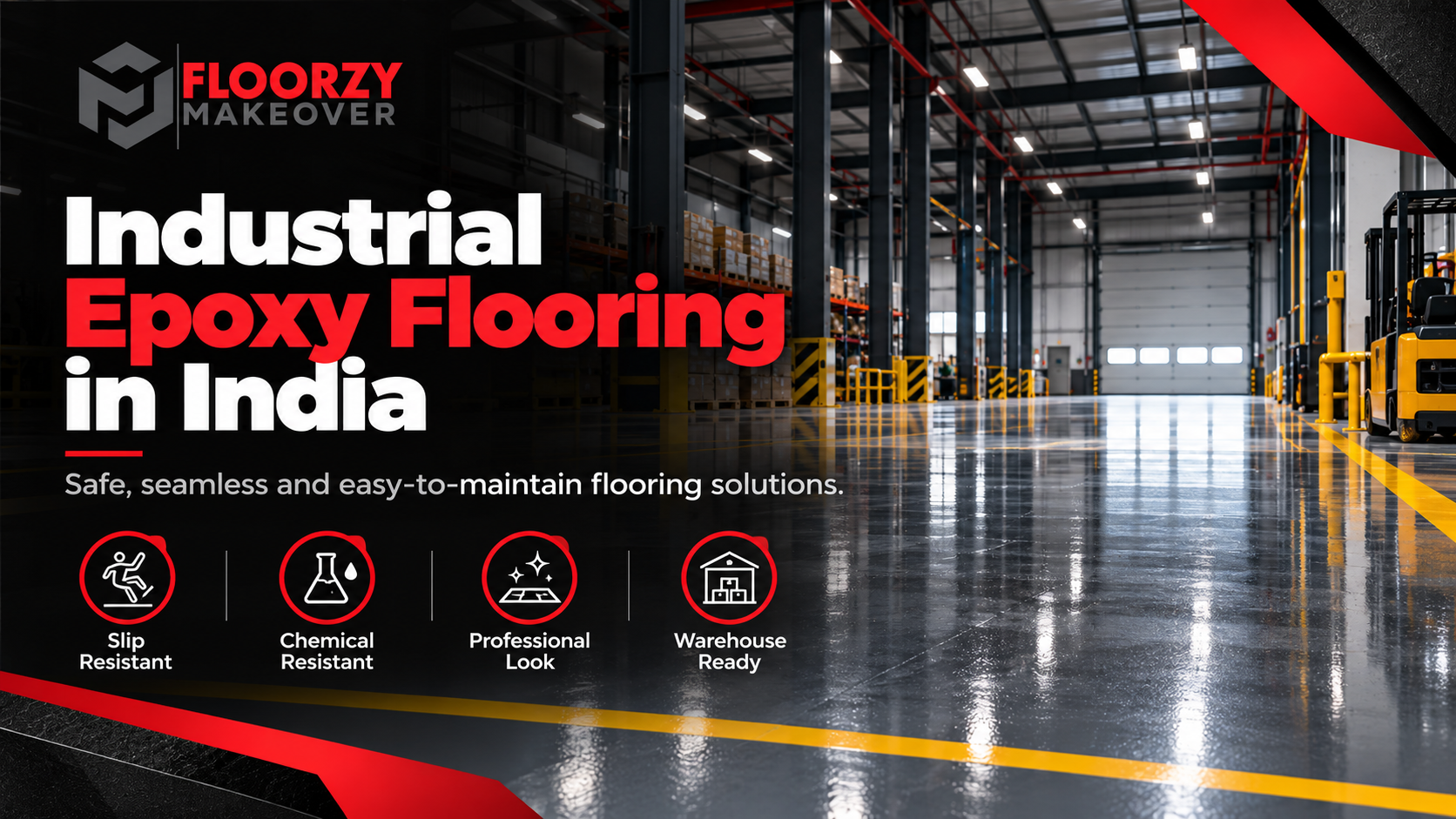 Industrial epoxy flooring application in India