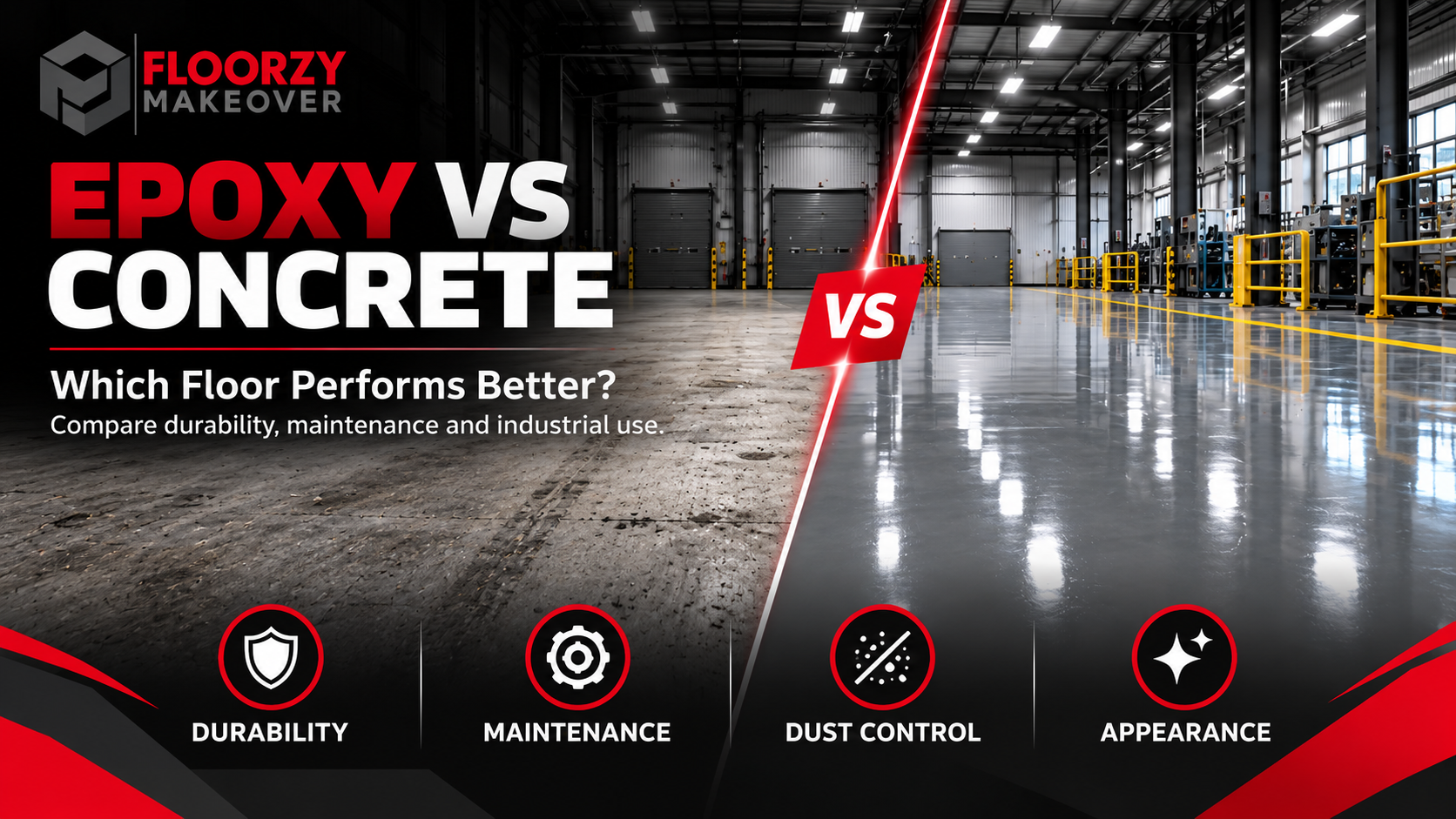 Industrial epoxy flooring application